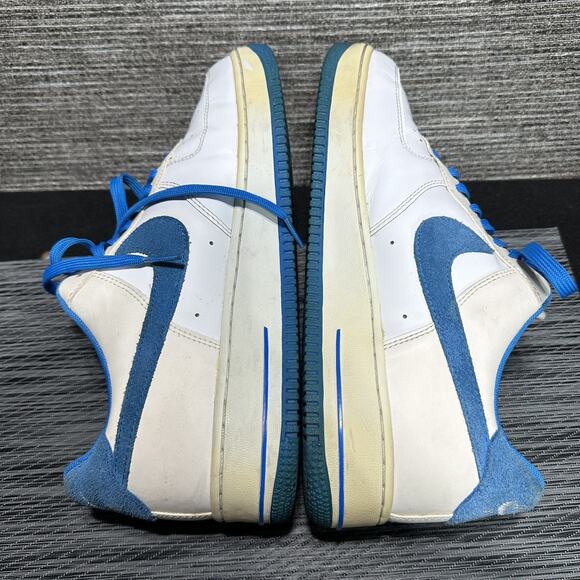 Nike Air Force 1 Low White Blue Athletic Sneakers Shoes 488298-148 - Men\'s 10 main image 4